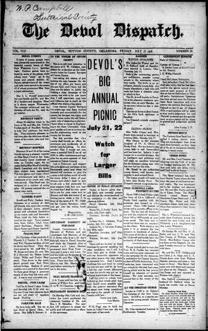 The Devol Dispatch. (Devol, Okla.), Vol. 8, No. 23, Ed. 1 Friday, July 21, 1916