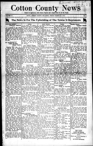 Cotton County News (Devol, Okla.), Vol. 10, No. 6, Ed. 1 Friday, March 29, 1918