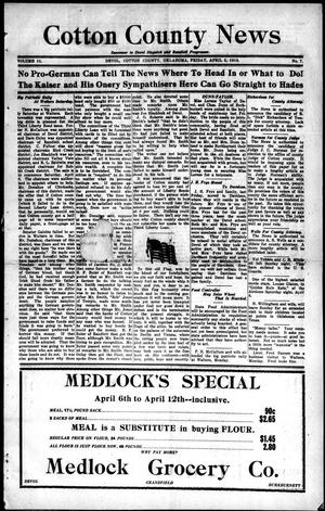 Cotton County News (Devol, Okla.), Vol. 10, No. 7, Ed. 1 Friday, April 5, 1918