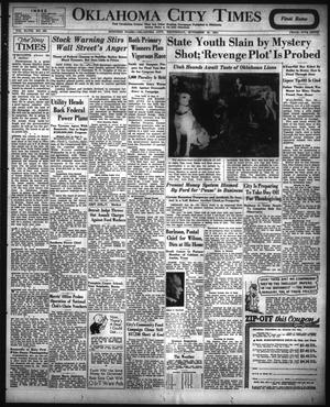 Primary view of object titled 'Oklahoma City Times (Oklahoma City, Okla.), Vol. 48, No. 161, Ed. 1 Wednesday, November 24, 1937'.