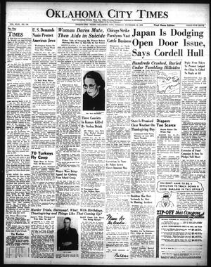 Oklahoma City Times (Oklahoma City, Okla.), Vol. 49, No. 158, Ed. 1 Tuesday, November 22, 1938