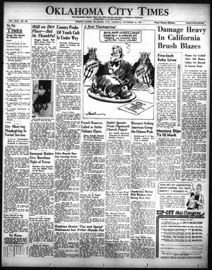Oklahoma City Times (Oklahoma City, Okla.), Vol. 49, No. 160, Ed. 1 Thursday, November 24, 1938