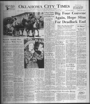 Primary view of object titled 'Oklahoma City Times (Oklahoma City, Okla.), Vol. 57, No. 119, Ed. 2 Saturday, June 15, 1946'.