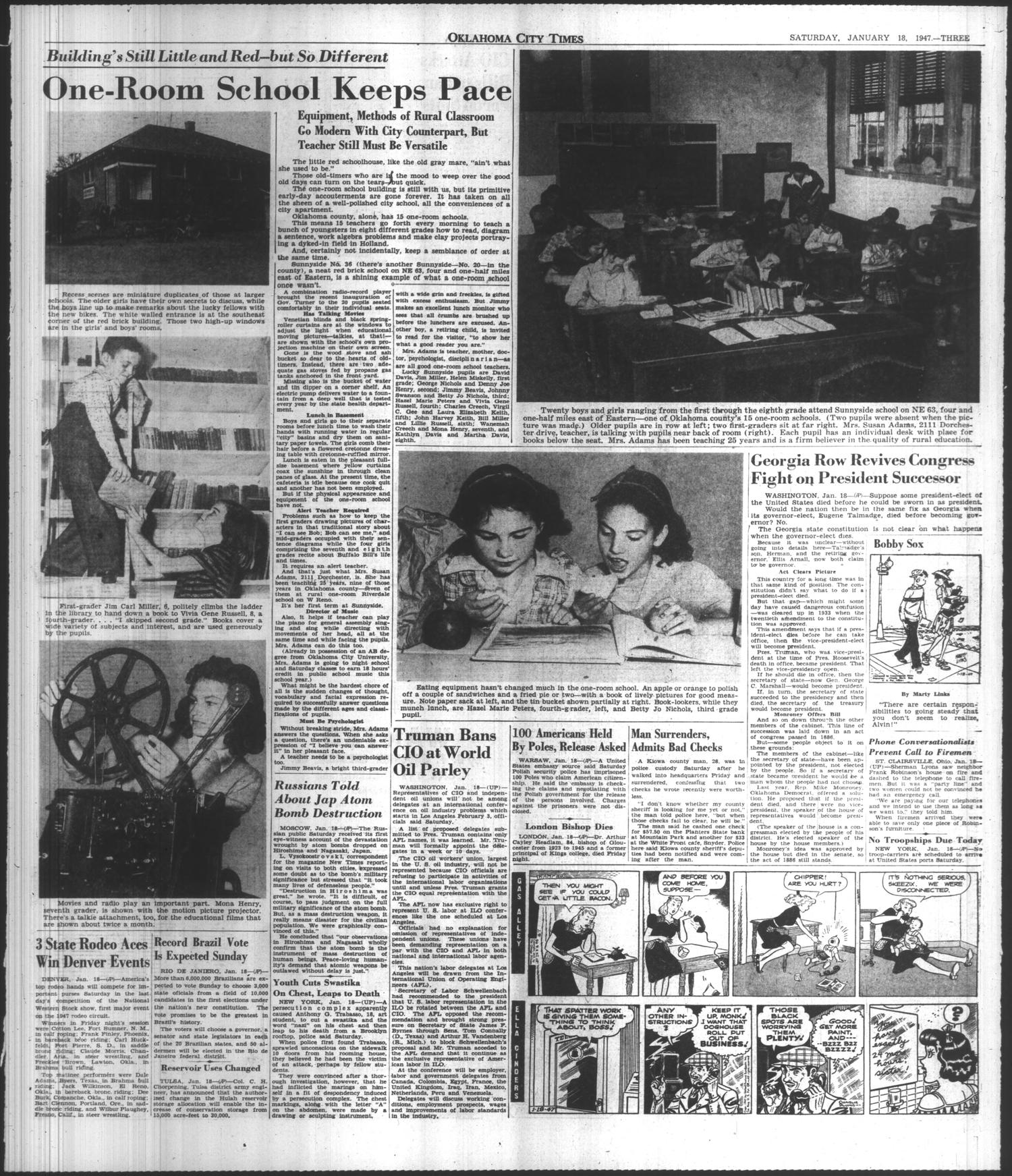 Oklahoma City Times (Oklahoma City, Okla.), Vol. 57, No. 304, Ed. 1 Saturday, January 18, 1947
                                                
                                                    [Sequence #]: 3 of 14
                                                
