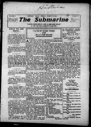 The Submarine (Bowell, Okla.), Vol. 3, No. 5, Ed. 1 Friday, March 13, 1914