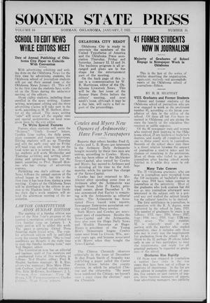 Sooner State Press (Norman, Okla.), Vol. 14, No. 16, Ed. 1 Saturday, January 7, 1922