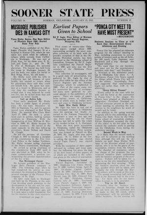 Sooner State Press (Norman, Okla.), Vol. 14, No. 17, Ed. 1 Saturday, January 21, 1922