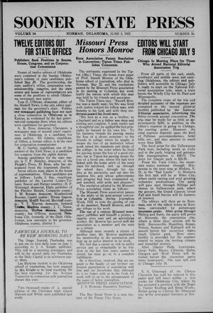 Sooner State Press (Norman, Okla.), Vol. 14, No. 36, Ed. 1 Saturday, June 3, 1922
