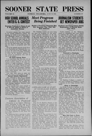 Sooner State Press (Norman, Okla.), Vol. 14, No. 37, Ed. 1 Saturday, June 10, 1922