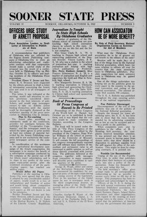 Sooner State Press (Norman, Okla.), Vol. 15, No. 5, Ed. 1 Saturday, October 14, 1922