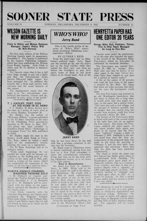 Sooner State Press (Norman, Okla.), Vol. 15, No. 13, Ed. 1 Saturday, December 9, 1922