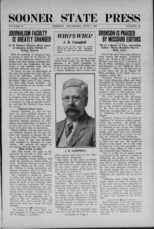 Sooner State Press (Norman, Okla.), Vol. 15, No. 38, Ed. 1 Saturday, June 9, 1923