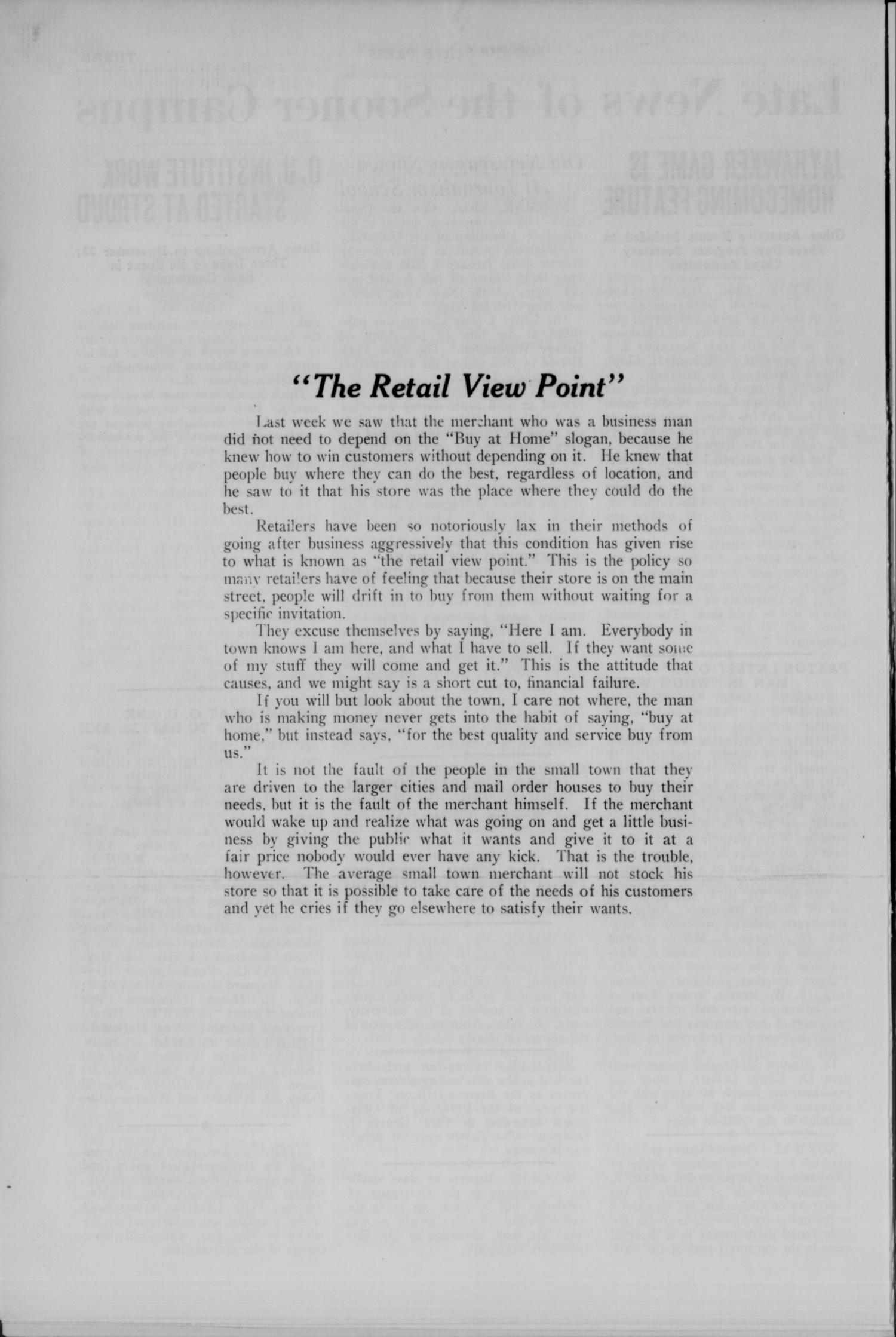 Sooner State Press (Norman, Okla.), Vol. 16, No. 5, Ed. 1 Saturday, October 13, 1923
                                                
                                                    [Sequence #]: 4 of 4
                                                