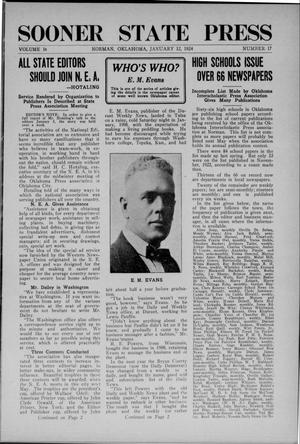 Sooner State Press (Norman, Okla.), Vol. 16, No. 17, Ed. 1 Saturday, January 12, 1924
