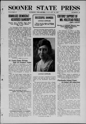 Sooner State Press (Norman, Okla.), Vol. 17, No. 18, Ed. 1 Saturday, January 24, 1925