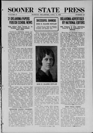 Sooner State Press (Norman, Okla.), Vol. 17, No. 29, Ed. 1 Saturday, April 11, 1925