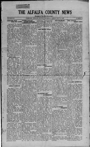 The Alfalfa County News (Cherokee, Okla.), Vol. 25, No. 18, Ed. 1 Friday, July 31, 1925