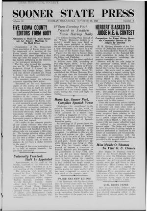 Sooner State Press (Norman, Okla.), Vol. 18, No. 4, Ed. 1 Saturday, October 10, 1925