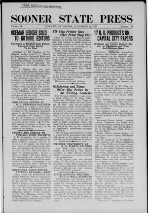 Sooner State Press (Norman, Okla.), Vol. 18, No. 10, Ed. 1 Saturday, November 21, 1925