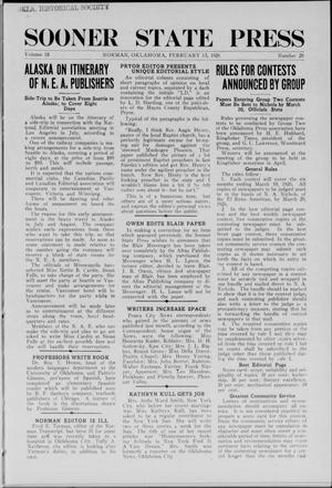 Sooner State Press (Norman, Okla.), Vol. 18, No. 20, Ed. 1 Saturday, February 13, 1926