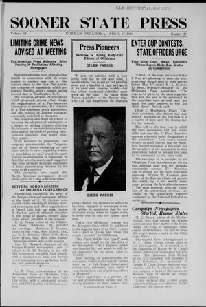 Sooner State Press (Norman, Okla.), Vol. 18, No. 29, Ed. 1 Saturday, April 17, 1926