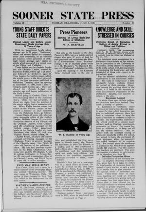 Sooner State Press (Norman, Okla.), Vol. 18, No. 36, Ed. 1 Saturday, June 5, 1926