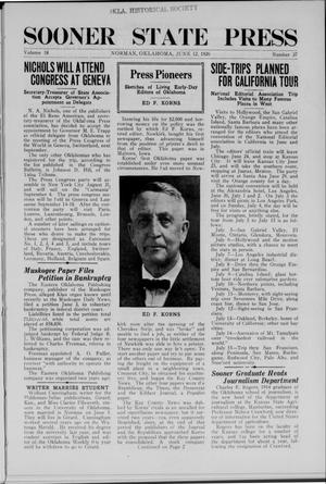 Sooner State Press (Norman, Okla.), Vol. 18, No. 37, Ed. 1 Saturday, June 12, 1926