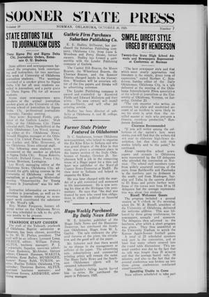 Sooner State Press (Norman, Okla.), Vol. 19, No. 7, Ed. 1 Saturday, October 30, 1926