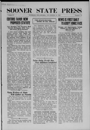 Sooner State Press (Norman, Okla.), Vol. 19, No. 13, Ed. 1 Saturday, December 11, 1926