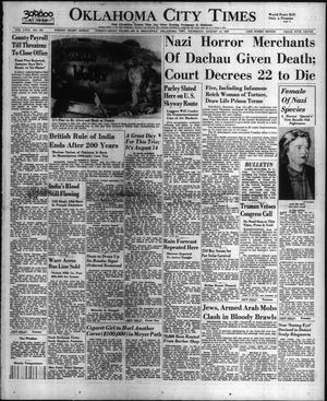 Oklahoma City Times (Oklahoma City, Okla.), Vol. 58, No. 168, Ed. 2 Thursday, August 14, 1947