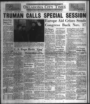 Oklahoma City Times (Oklahoma City, Okla.), Vol. 58, No. 228, Ed. 3 Thursday, October 23, 1947