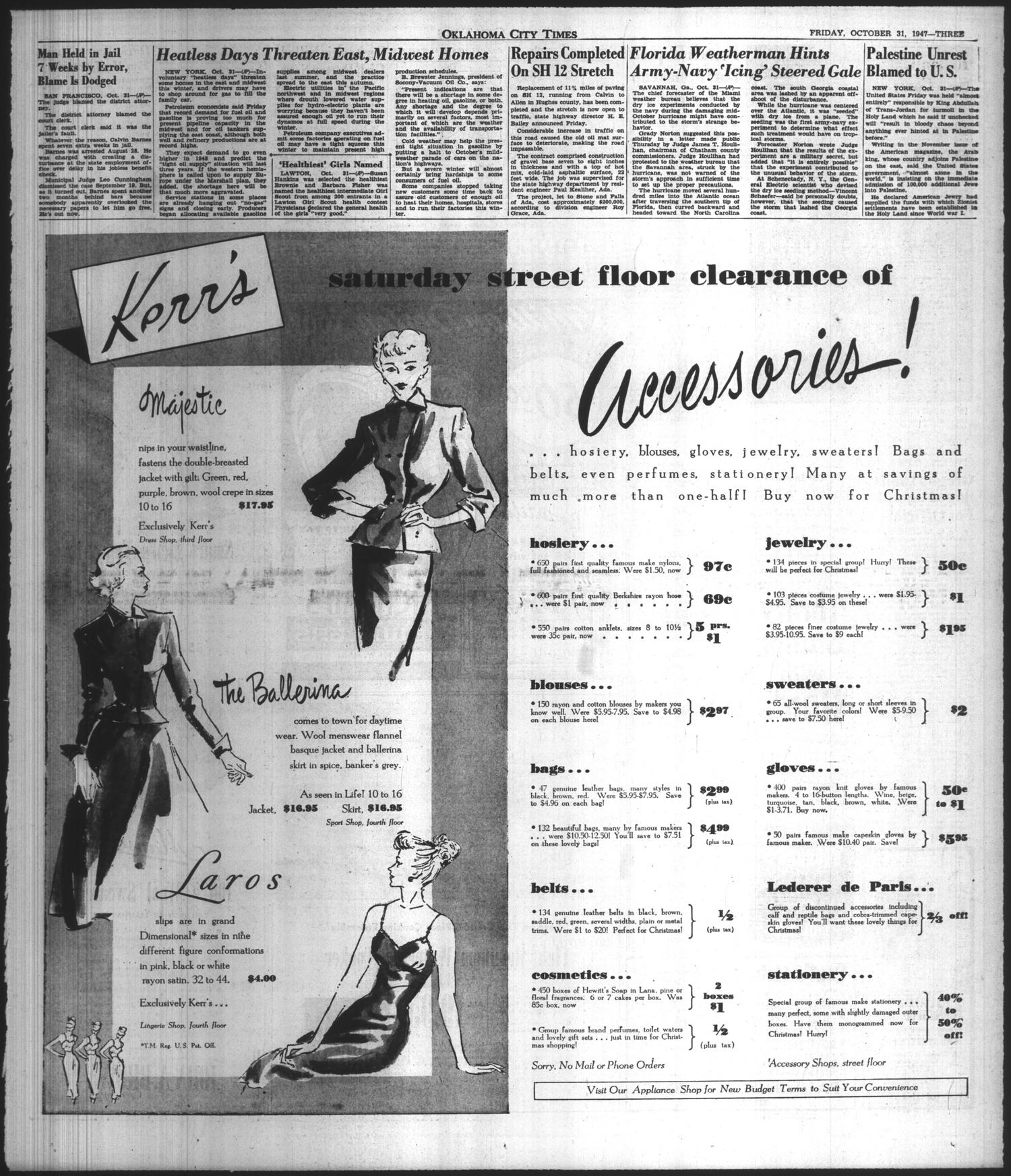 Oklahoma City Times (Oklahoma City, Okla.), Vol. 58, No. 235, Ed. 1 Friday, October 31, 1947
                                                
                                                    [Sequence #]: 3 of 36
                                                