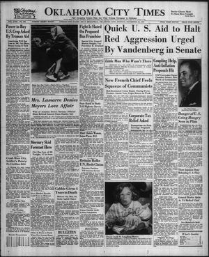 Oklahoma City Times (Oklahoma City, Okla.), Vol. 58, No. 256, Ed. 1 Monday, November 24, 1947