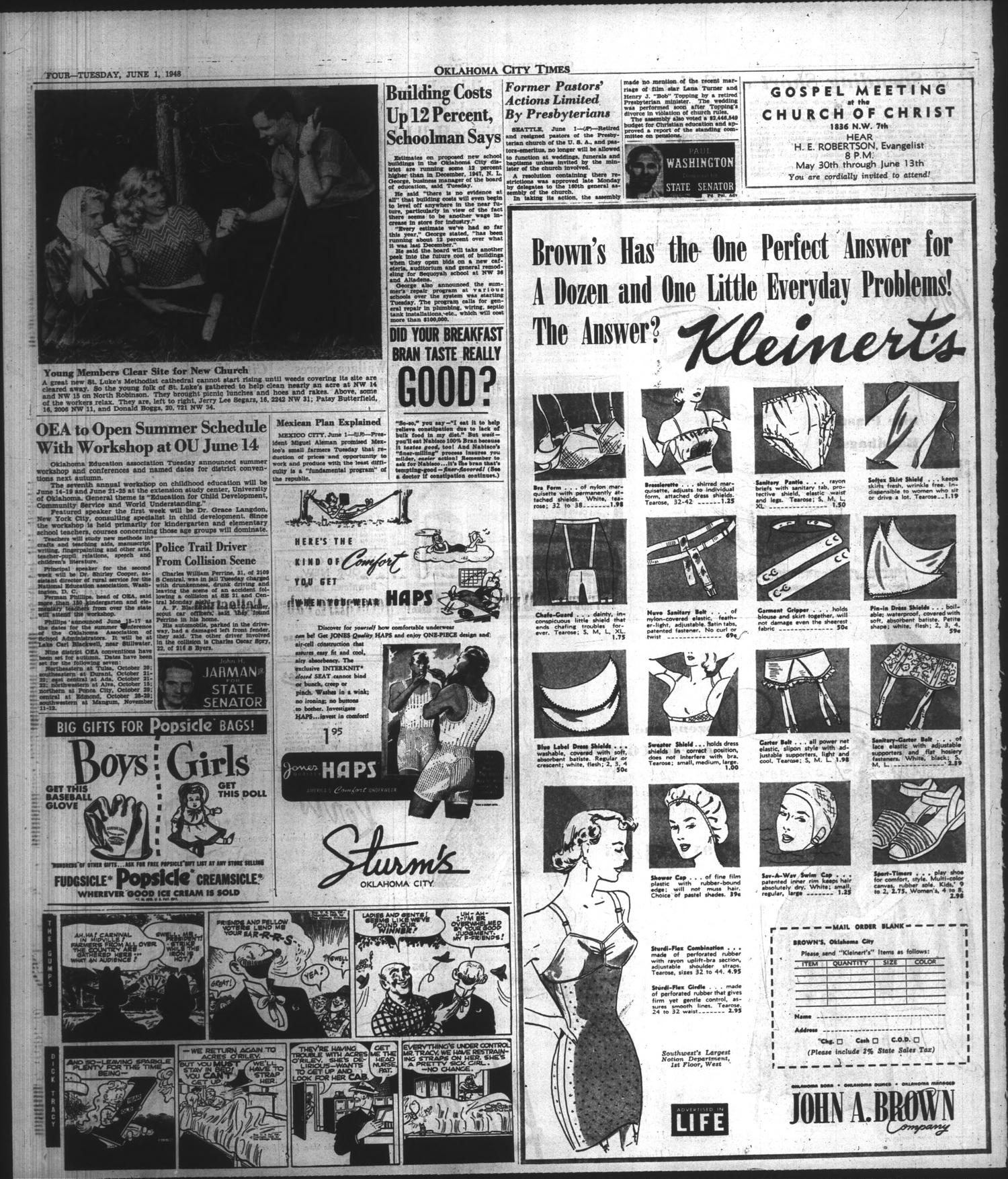 Oklahoma City Times (Oklahoma City, Okla.), Vol. 59, No. 106, Ed. 1 Tuesday, June 1, 1948
                                                
                                                    [Sequence #]: 4 of 24
                                                