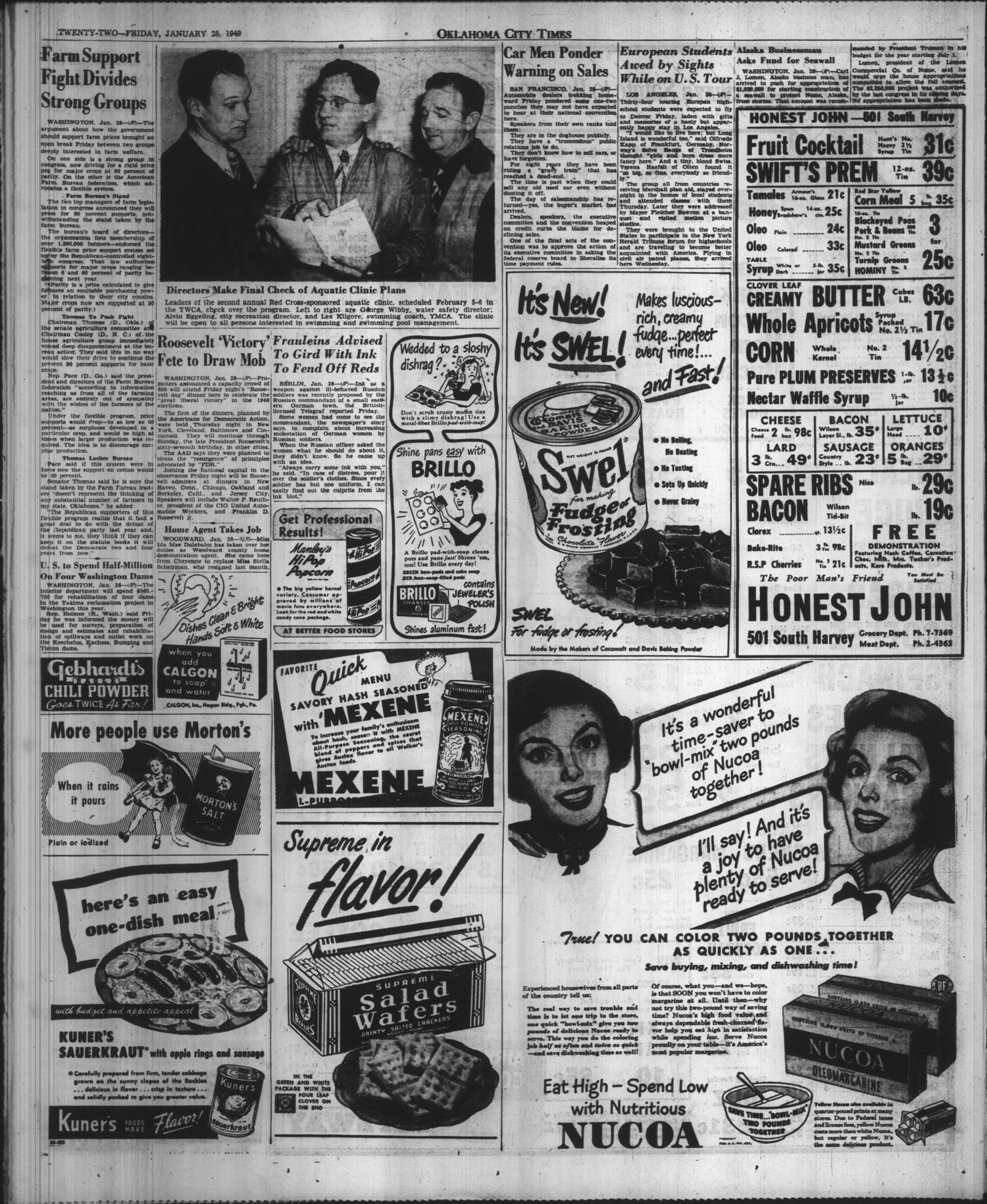 Oklahoma City Times (Oklahoma City, Okla.), Vol. 59, No. 312, Ed. 1 Friday, January 28, 1949
                                                
                                                    [Sequence #]: 22 of 30
                                                
