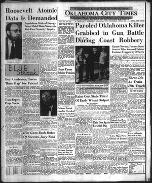 Primary view of object titled 'Oklahoma City Times (Oklahoma City, Okla.), Vol. 60, No. 104, Ed. 2 Wednesday, June 1, 1949'.