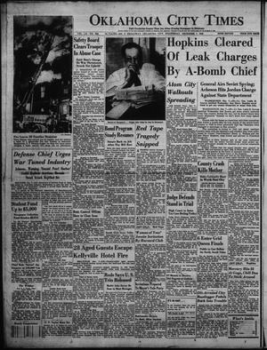 Primary view of object titled 'Oklahoma City Times (Oklahoma City, Okla.), Vol. 60, No. 262, Ed. 3 Wednesday, December 7, 1949'.