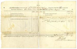 Primary view of object titled 'Report on equpment issued at Fort Gibson'.