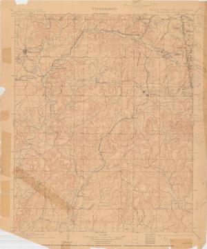 Primary view of object titled 'Topographical map of Indian Territory'.