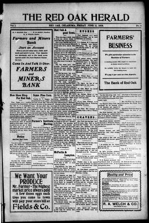 The Red Oak Herald (Red Oak, Okla.), Vol. 1, No. 5, Ed. 1 Friday, June 11, 1909