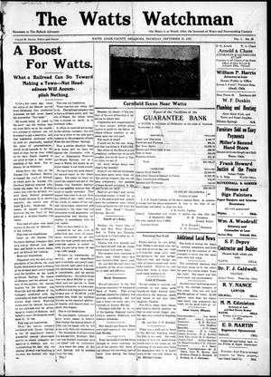 The Watts Watchman (Watts, Okla.), Vol. 1, No. 26, Ed. 1 Thursday, September 12, 1912