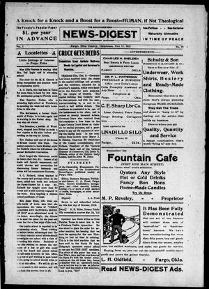 The Southwestern News-Digest (Fargo, Okla.), Vol. 1, No. 15, Ed. 1 Friday, October 11, 1912