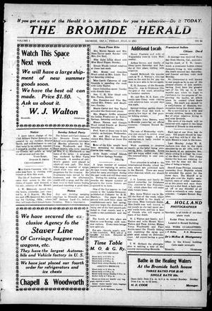 The Bromide Herald (Bromide, Okla.), Vol. 1, No. 24, Ed. 1 Friday, July 11, 1913