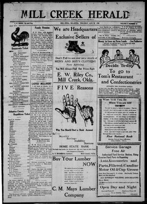 Mill Creek Herald (Mill Creek, Okla.), Vol. 5, No. 44, Ed. 1 Thursday, August 26, 1920
