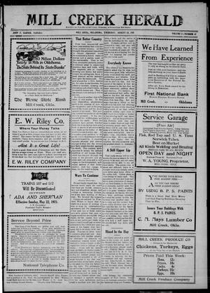 Mill Creek Herald (Mill Creek, Okla.), Vol. 8, No. 42, Ed. 1 Thursday, August 11, 1921