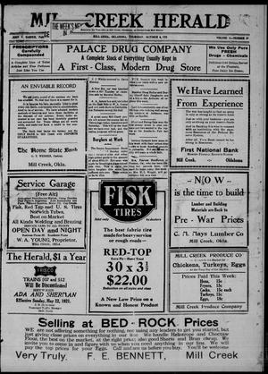 Mill Creek Herald (Mill Creek, Okla.), Vol. 8, No. 49, Ed. 1 Thursday, October 6, 1921
