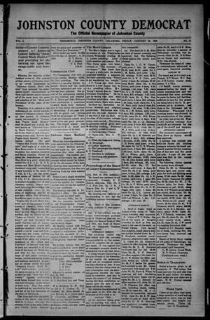 Primary view of object titled 'Johnston County Democrat (Tishomingo, Okla.), Vol. 5, No. 13, Ed. 1 Friday, January 24, 1908'.