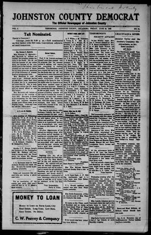 Johnston County Democrat (Tishomingo, Okla.), Vol. 5, No. 34, Ed. 1 Friday, June 19, 1908