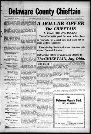 Delaware County Chieftain (Jay, Okla.), Vol. 1, No. 18, Ed. 1 Wednesday, October 5, 1921