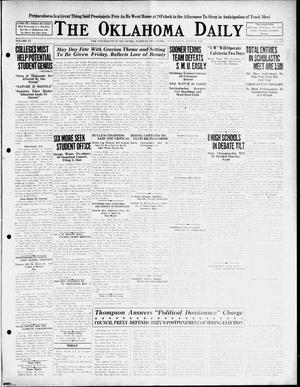 The Oklahoma Daily (Norman, Okla.), Vol. 9, No. 169, Ed. 1 Wednesday, April 29, 1925